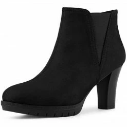 Allegra K Women's Round Toe Block Heels Chelsea Ankle Boots Shoes 39 Allegra K Women's Round Toe Block Heels Chelsea Ankle Boots Shoes
