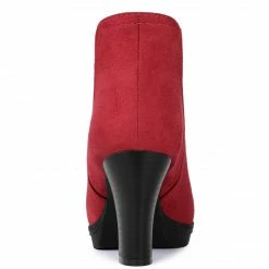 Allegra K Women's Round Toe Block Heels Chelsea Ankle Boots Shoes 35 Allegra K Women's Round Toe Block Heels Chelsea Ankle Boots Shoes