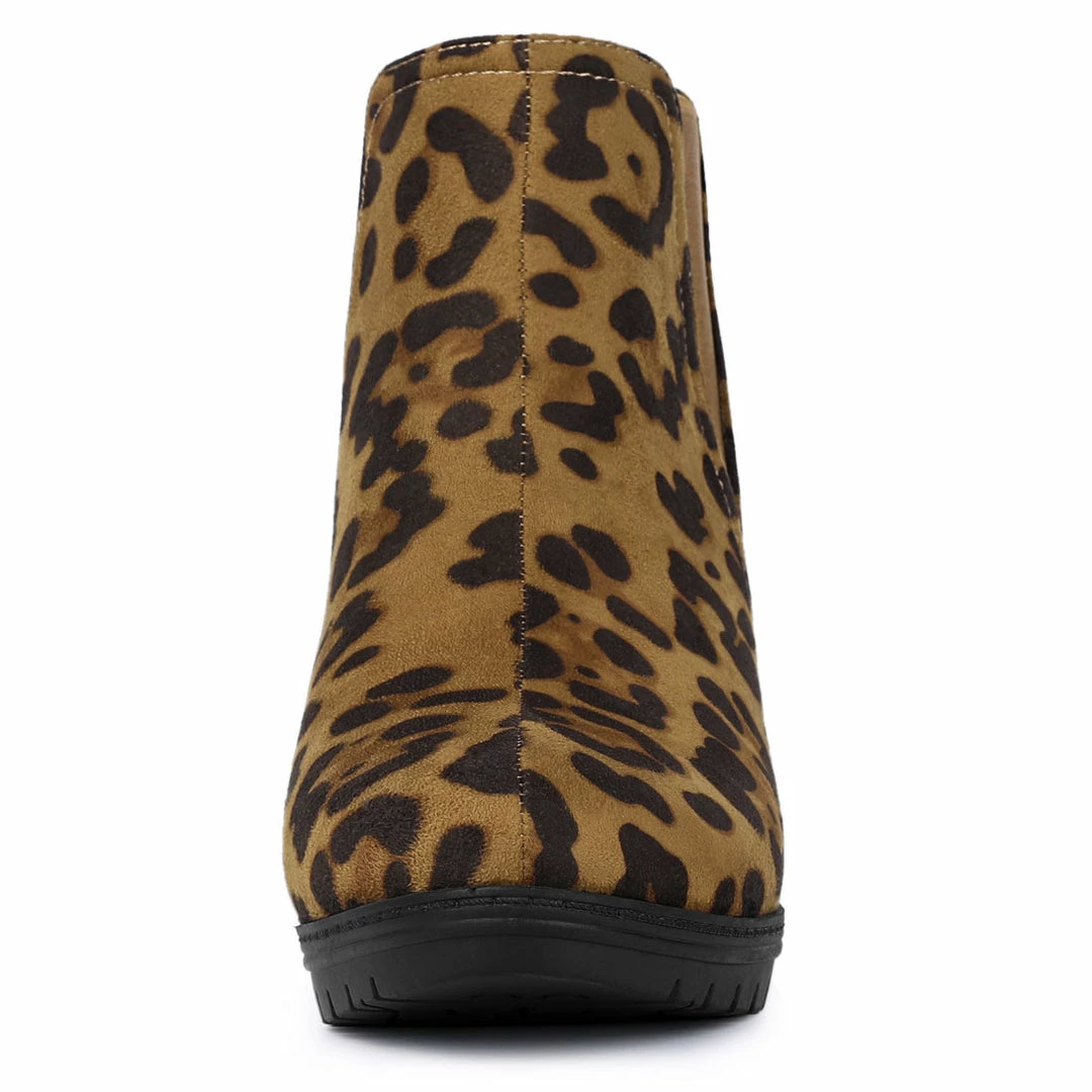 Allegra K Women's Round Toe Block Heels Chelsea Ankle Boots Shoes 6 Allegra K Women's Round Toe Block Heels Chelsea Ankle Boots Shoes