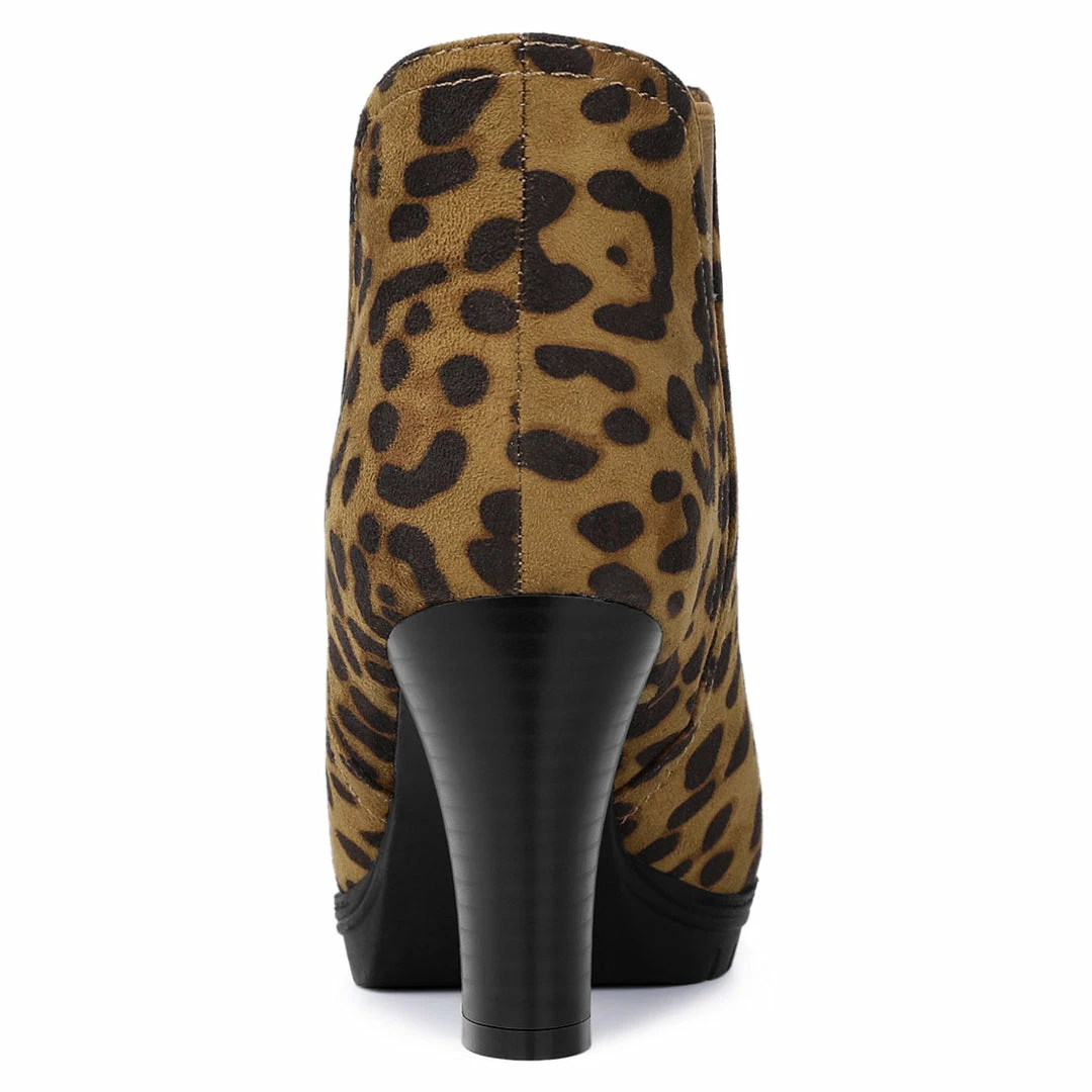 Allegra K Women's Round Toe Block Heels Chelsea Ankle Boots Shoes 7 Allegra K Women's Round Toe Block Heels Chelsea Ankle Boots Shoes