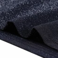 Allegra K Women's Sparkle Glitter Square Neck Stretchy Party Long Sleeve Dress