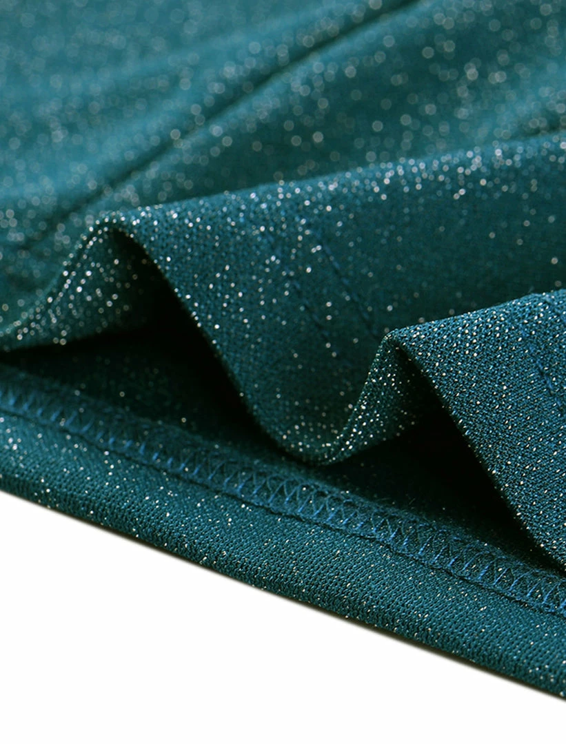 Women Allegra K Twisted Front V Neck Slim Bodycon Glitter Dress 9 Women Allegra K Twisted Front V Neck Slim Bodycon Glitter Dress