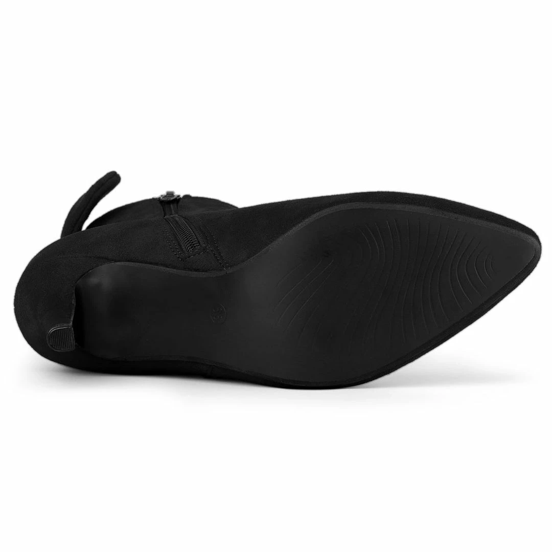 Allegra K Shoes Women's Pointed Toe Stiletto Heel Ankle Boots 23 Allegra K Shoes Women's Pointed Toe Stiletto Heel Ankle Boots