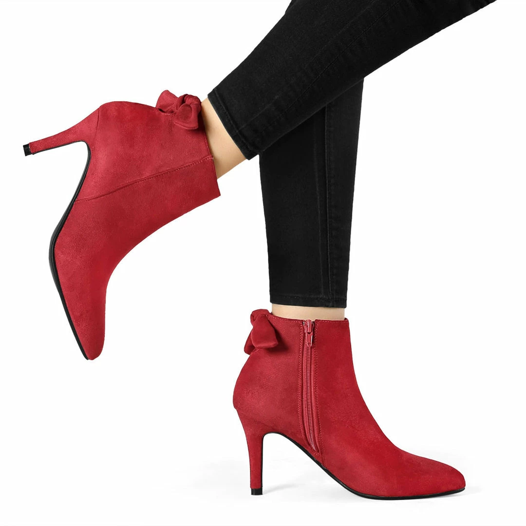 Allegra K Shoes Women's Pointed Toe Stiletto Heel Ankle Boots 5 Allegra K Shoes Women's Pointed Toe Stiletto Heel Ankle Boots