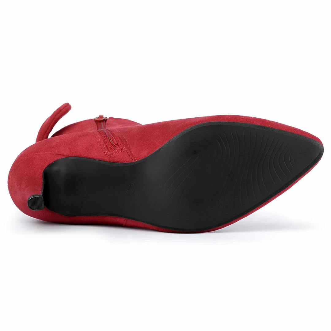 Allegra K Shoes Women's Pointed Toe Stiletto Heel Ankle Boots 9 Allegra K Shoes Women's Pointed Toe Stiletto Heel Ankle Boots