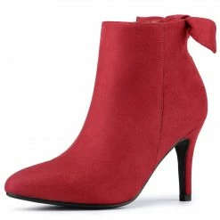 Allegra K Shoes Women's Pointed Toe Stiletto Heel Ankle Boots