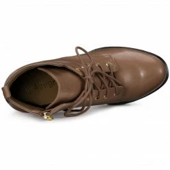 Allegra K Women's Round Toe Chunky Heel Lace Up Platform Boots