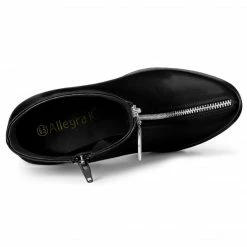 Allegra K Women's Platform Front Zip Chunky Heel Ankle Boots Shoes