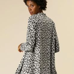 Allegra K Women's Cheetah Print Long Sleeve Open Front Leopard Cardigan 13 Allegra K Women's Cheetah Print Long Sleeve Open Front Leopard Cardigan