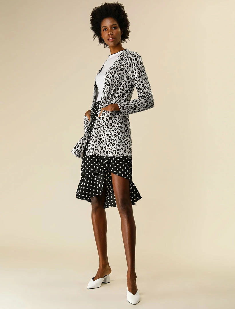 Allegra K Women's Cheetah Print Long Sleeve Open Front Leopard Cardigan 8 Allegra K Women's Cheetah Print Long Sleeve Open Front Leopard Cardigan