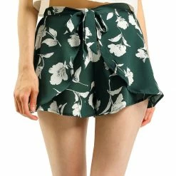 Allegra K Women's Casual Elastic Waist Summer Beach Floral Shorts