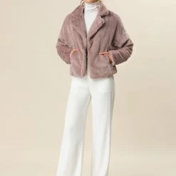 Allegra K Faux Fur Cropped Teddy Jacket Women 85 Allegra K Faux Fur Cropped Teddy Jacket Women