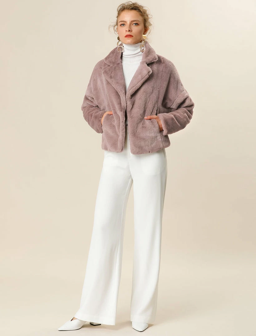 Allegra K Faux Fur Cropped Teddy Jacket Women 25 Allegra K Faux Fur Cropped Teddy Jacket Women