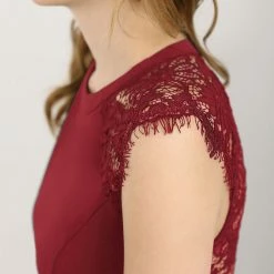 Women Allegra K Lace Back Sheer Sleeveless Dress