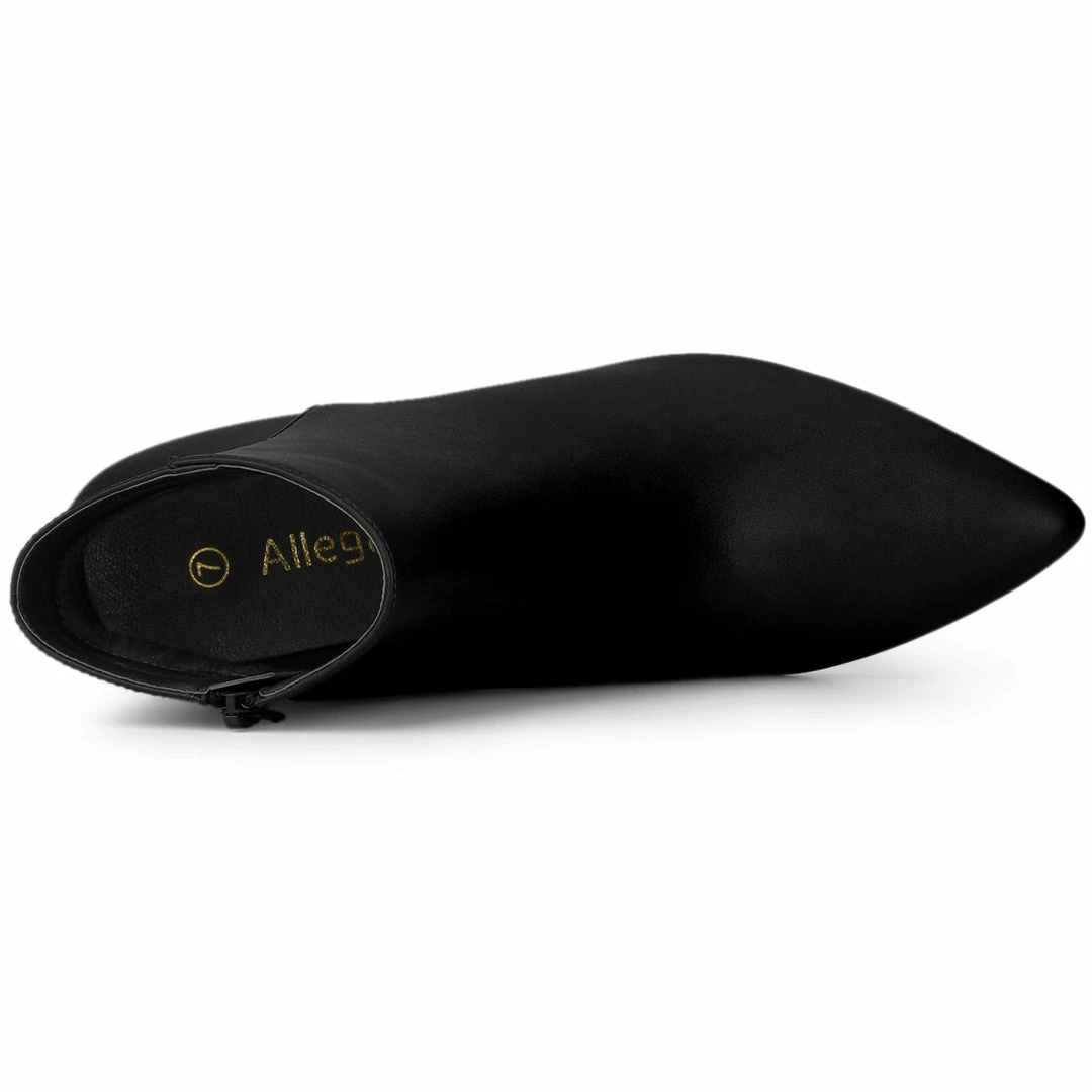 Allegra K Women's Pointed Toe Zipper Stiletto Heel Ankle Boots Shoes 36 Allegra K Women's Pointed Toe Zipper Stiletto Heel Ankle Boots Shoes