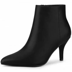 Allegra K Women's Pointed Toe Zipper Stiletto Heel Ankle Boots Shoes 67 Allegra K Women's Pointed Toe Zipper Stiletto Heel Ankle Boots Shoes