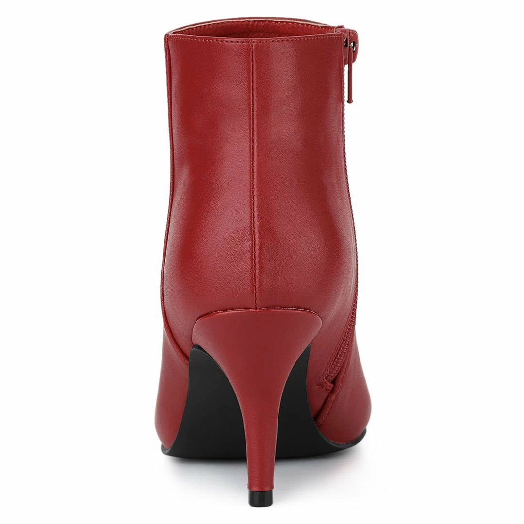 Allegra K Women's Pointed Toe Zipper Stiletto Heel Ankle Boots Shoes 28 Allegra K Women's Pointed Toe Zipper Stiletto Heel Ankle Boots Shoes