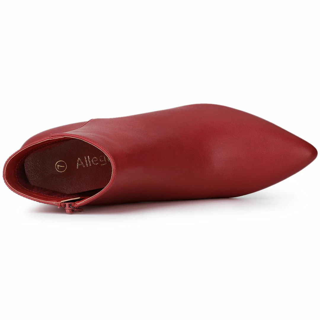 Allegra K Women's Pointed Toe Zipper Stiletto Heel Ankle Boots Shoes 29 Allegra K Women's Pointed Toe Zipper Stiletto Heel Ankle Boots Shoes