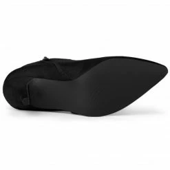 Allegra K Women's Pointed Toe Side Zip Stiletto Heel Ankle Booties