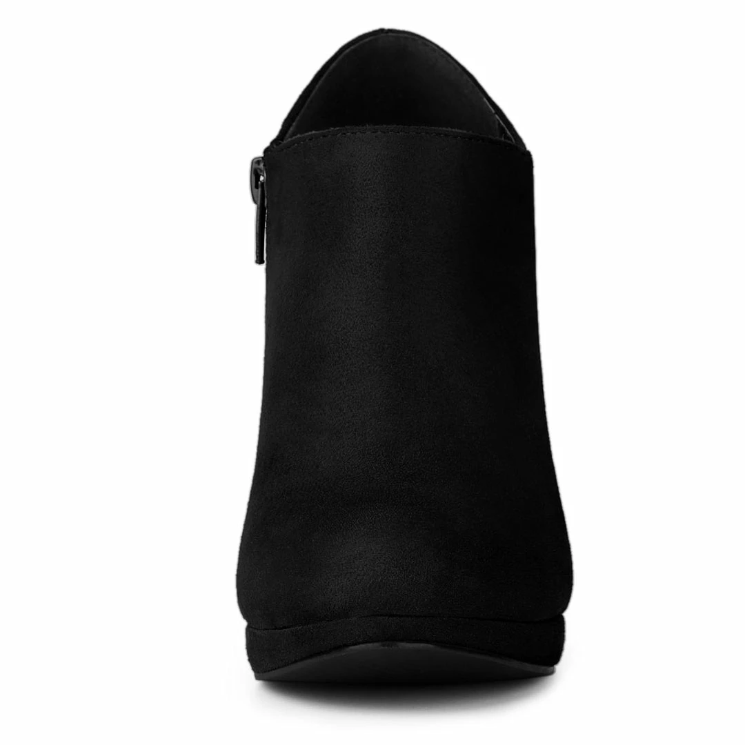 Allegra K Women's Platform Round Toe Chunky Heel Ankle Booties 27 Allegra K Women's Platform Round Toe Chunky Heel Ankle Booties