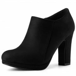 Allegra K Women's Platform Round Toe Chunky Heel Ankle Booties 53 Allegra K Women's Platform Round Toe Chunky Heel Ankle Booties