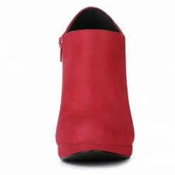 Allegra K Women's Platform Round Toe Chunky Heel Ankle Booties 48 Allegra K Women's Platform Round Toe Chunky Heel Ankle Booties