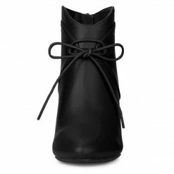 Allegra K Women's Pointed Toe Zip Wedge Heel Ankle Boots