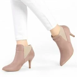 Allegra K Shoes Women's Stiletto Heel Chelsea Ankle Booties