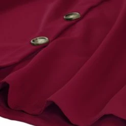 Allegra K Women's Button Front Casual High Waist Belted Midi Flare Skirt