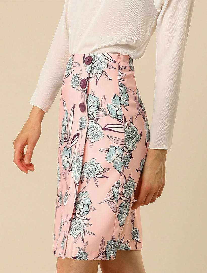 Allegra K High Waisted Floral Skirt 5 Allegra K High Waisted Floral Skirt