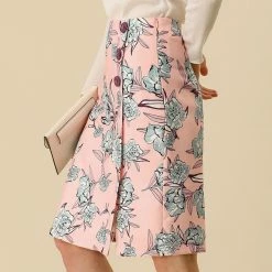 Allegra K High Waisted Floral Skirt 13 Allegra K High Waisted Floral Skirt