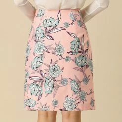 Allegra K High Waisted Floral Skirt 14 Allegra K High Waisted Floral Skirt
