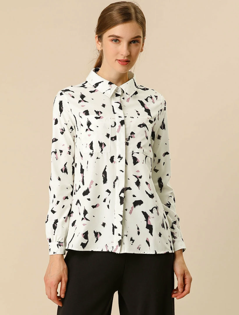 Allegra K Button Down Floral Print Long Sleeves Shirt 13 Allegra K Button Down Floral Print Long Sleeves Shirt