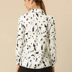 Allegra K Button Down Floral Print Long Sleeves Shirt 38 Allegra K Button Down Floral Print Long Sleeves Shirt