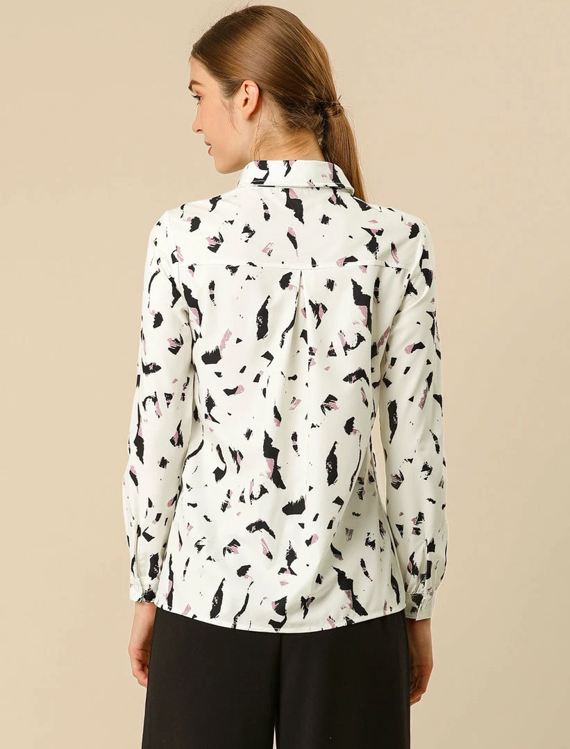 Allegra K Button Down Floral Print Long Sleeves Shirt 14 Allegra K Button Down Floral Print Long Sleeves Shirt