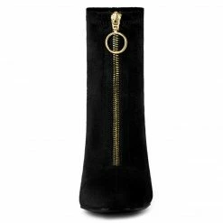 Allegra K Women's Front Zipper Chunky High Heel Ankle Boots Shoes 41 Allegra K Women's Front Zipper Chunky High Heel Ankle Boots Shoes