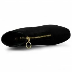 Allegra K Women's Front Zipper Chunky High Heel Ankle Boots Shoes 43 Allegra K Women's Front Zipper Chunky High Heel Ankle Boots Shoes