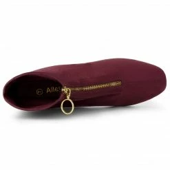 Allegra K Women's Front Zipper Chunky High Heel Ankle Boots Shoes 36 Allegra K Women's Front Zipper Chunky High Heel Ankle Boots Shoes