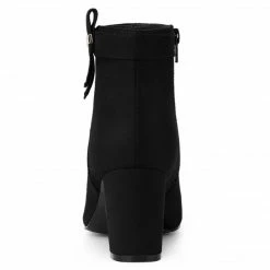 Allegra K Shoes Women's Round Toe Chunky High Heel Ankle Boots 41 Allegra K Shoes Women's Round Toe Chunky High Heel Ankle Boots