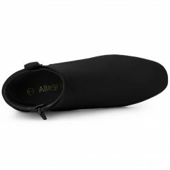 Allegra K Shoes Women's Round Toe Chunky High Heel Ankle Boots 42 Allegra K Shoes Women's Round Toe Chunky High Heel Ankle Boots