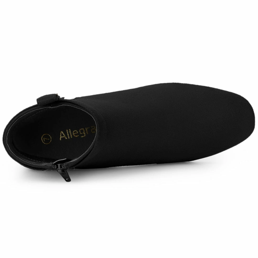 Allegra K Shoes Women's Round Toe Chunky High Heel Ankle Boots 21 Allegra K Shoes Women's Round Toe Chunky High Heel Ankle Boots