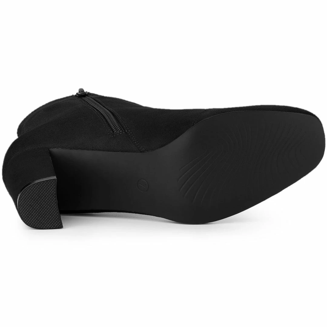 Allegra K Shoes Women's Round Toe Chunky High Heel Ankle Boots 22 Allegra K Shoes Women's Round Toe Chunky High Heel Ankle Boots