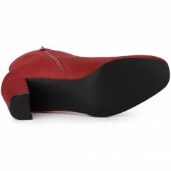 Allegra K Shoes Women's Round Toe Chunky High Heel Ankle Boots 37 Allegra K Shoes Women's Round Toe Chunky High Heel Ankle Boots