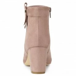 Allegra K Shoes Women's Round Toe Chunky High Heel Ankle Boots 28 Allegra K Shoes Women's Round Toe Chunky High Heel Ankle Boots