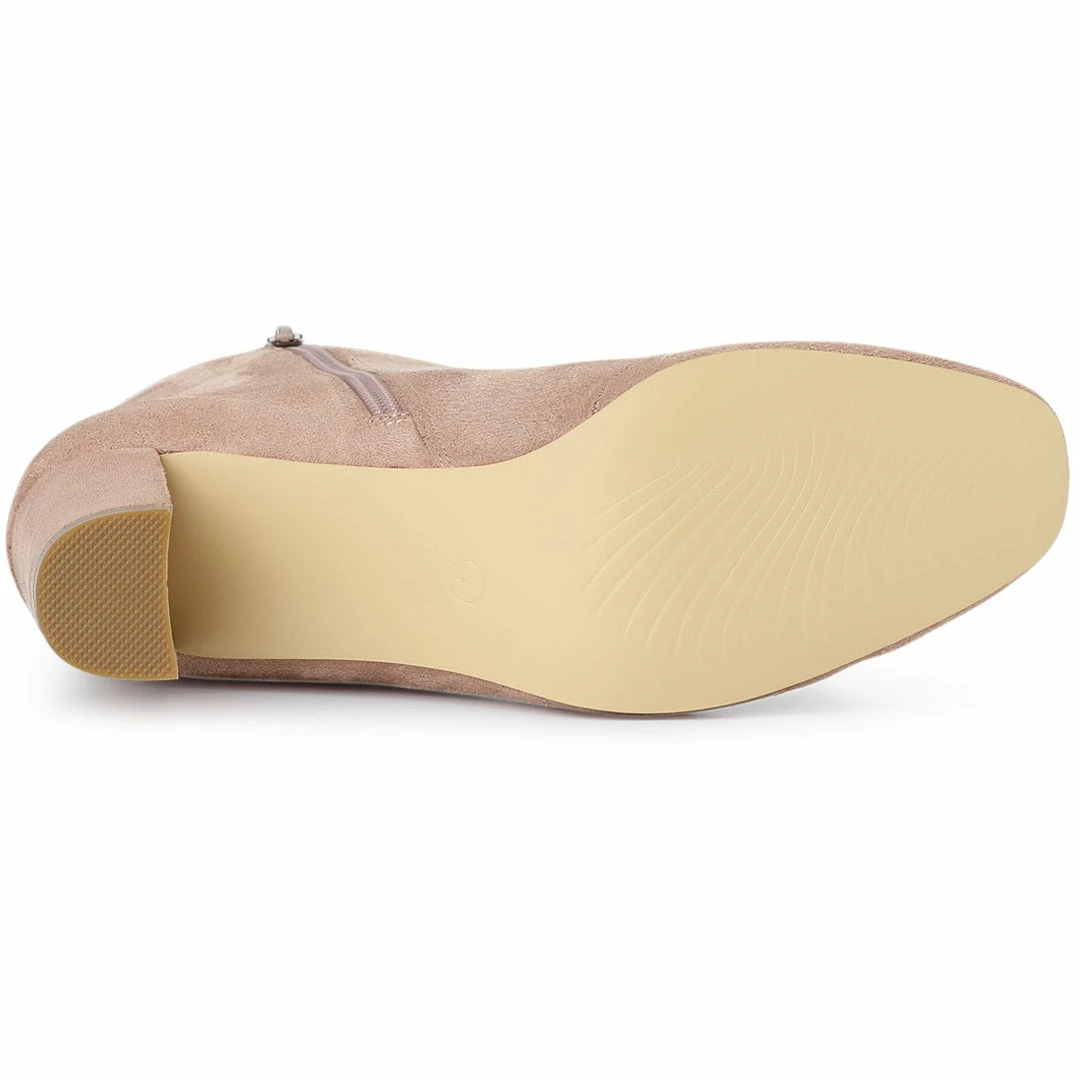 Allegra K Shoes Women's Round Toe Chunky High Heel Ankle Boots 9 Allegra K Shoes Women's Round Toe Chunky High Heel Ankle Boots