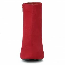 Allegra K Women's Dress Side Zip Chunky Heel Ankle Boots Shoes