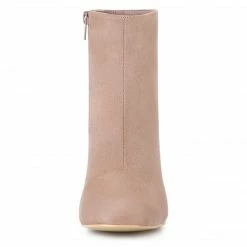 Allegra K Women's Dress Side Zip Chunky Heel Ankle Boots Shoes