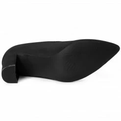 Allegra K Shoes Women's Pointed Toe Zipper Chunky Heels Ankle Boots