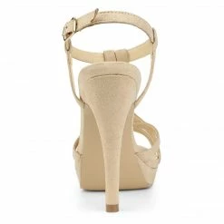 Allegra K Shoes Women's T Strap Slingback Platform Stiletto Heel Sandals