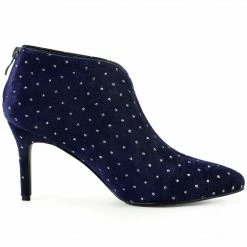 Allegra K Shoes Women's V Shaped Cutout Pointed Toe Stiletto Heel Ankle Boots